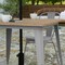 Merrick Lane Dryden Indoor/Outdoor Dining Table with Umbrella Hole, 36" Square All Weather Poly Resin Top and Steel Base